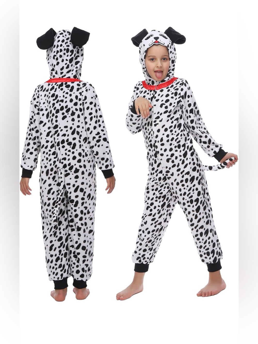 Brand new in package Kids Dalmatian Puppy Animal Hooded onesie Costume size 4-6